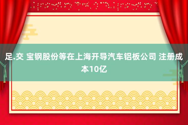 足.交 宝钢股份等在上海开导汽车铝板公司 注册成本10亿