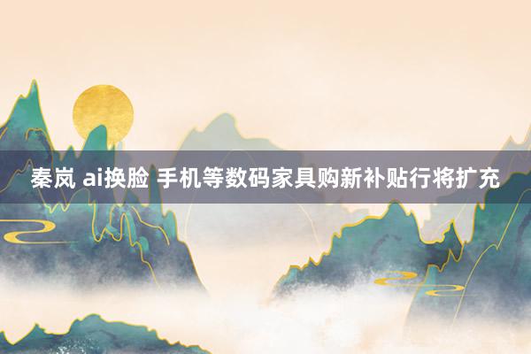 秦岚 ai换脸 手机等数码家具购新补贴行将扩充