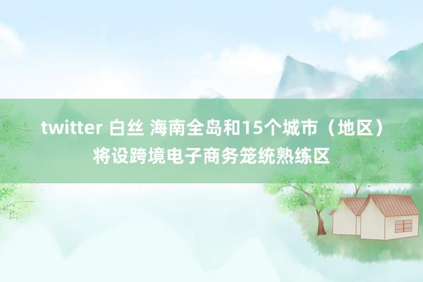 twitter 白丝 海南全岛和15个城市（地区）将设跨境电子商务笼统熟练区